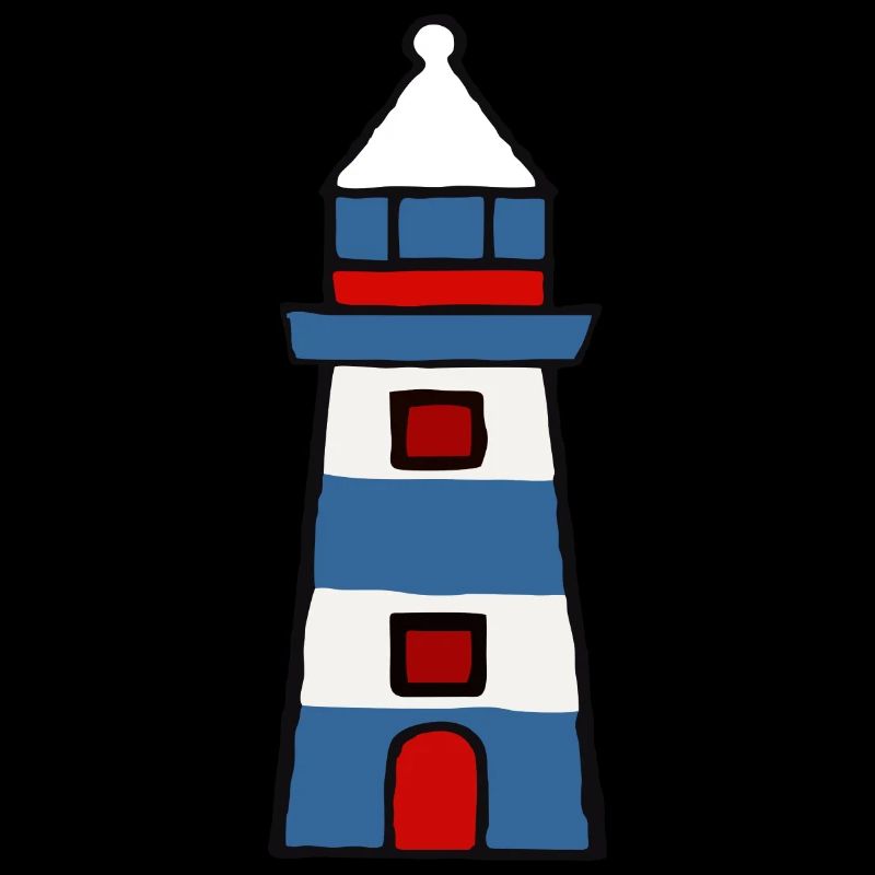 Lighthouse - red blue design