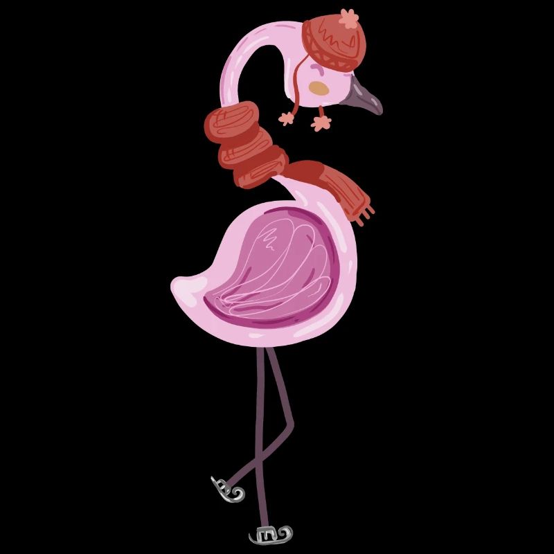 Flamant rose Hiver Noël