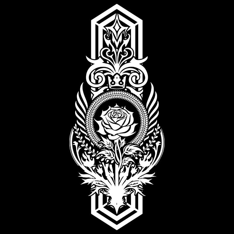 Pink medieval banner