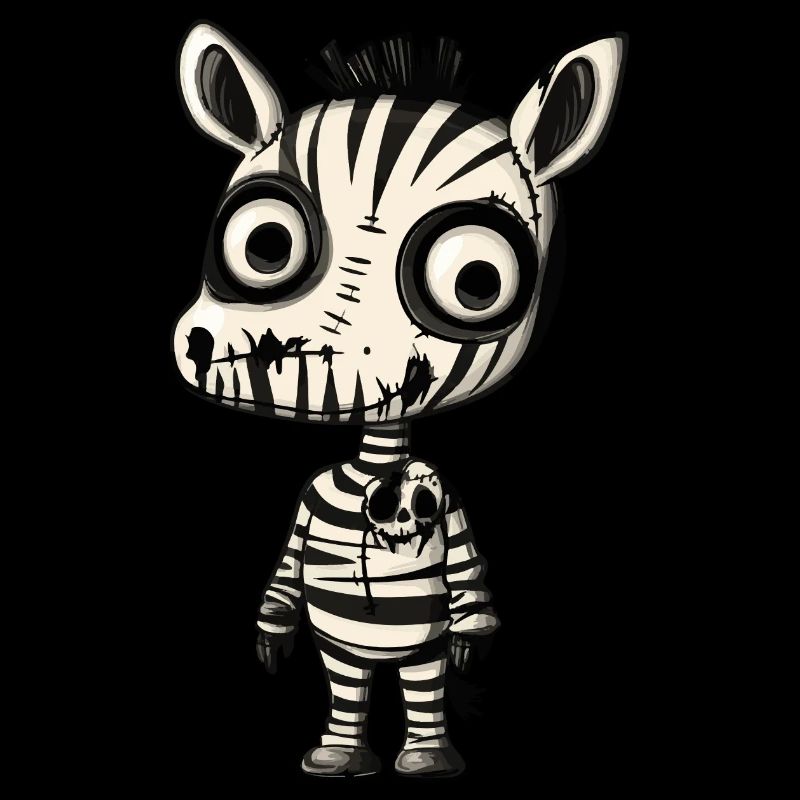Zebra Halloween Comic Lustig