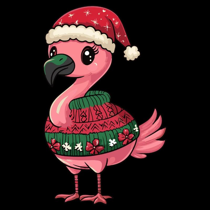 Flamingo Weihnachten Comic