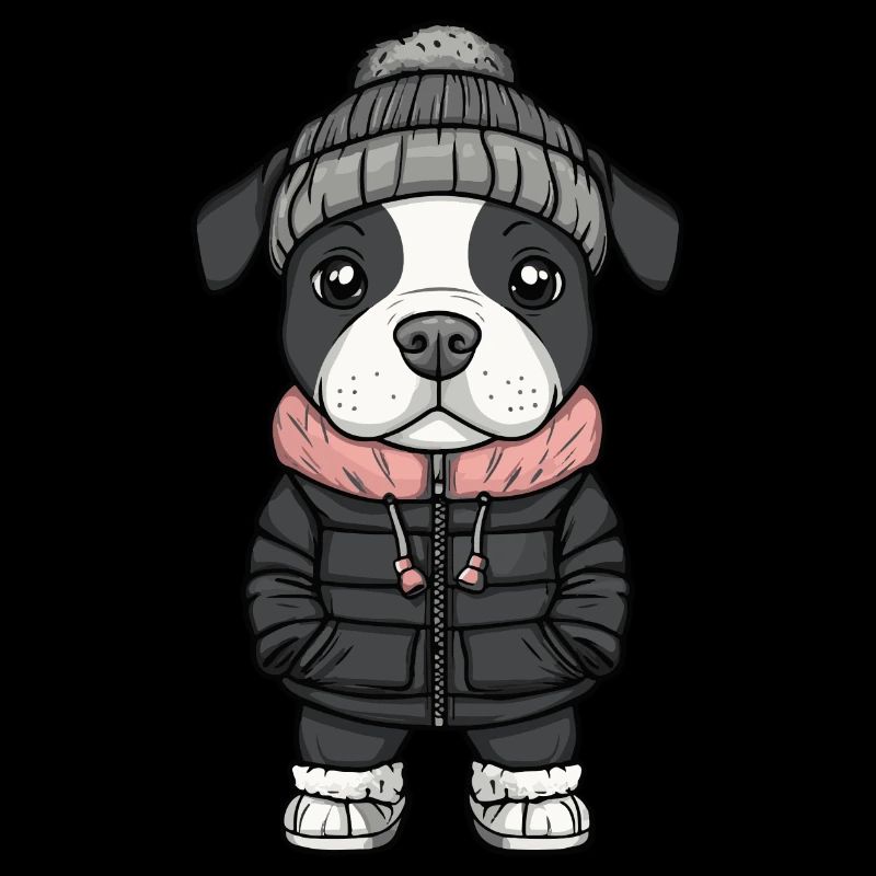 Pit Terrier Chien Hiver