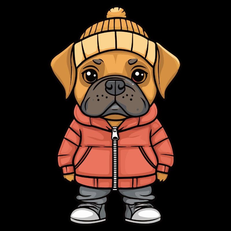 Mastiff Dog Winter