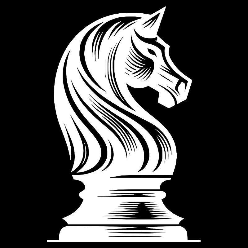 Schachfigur Pferd Springer Schachpferd Zeichnung