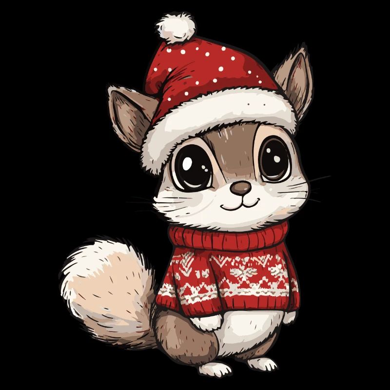 Bande dessinée de Noël écureuil