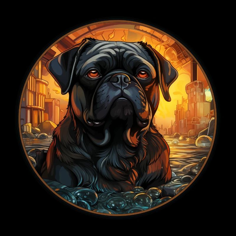 Schwarzer Mops