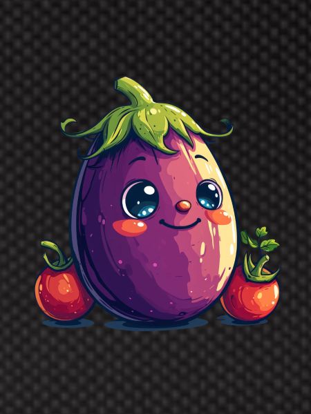 Eggplant Comic Face