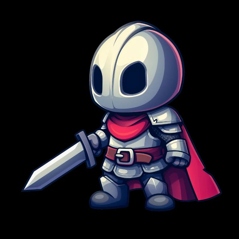 Brave knight in comic book style for kids