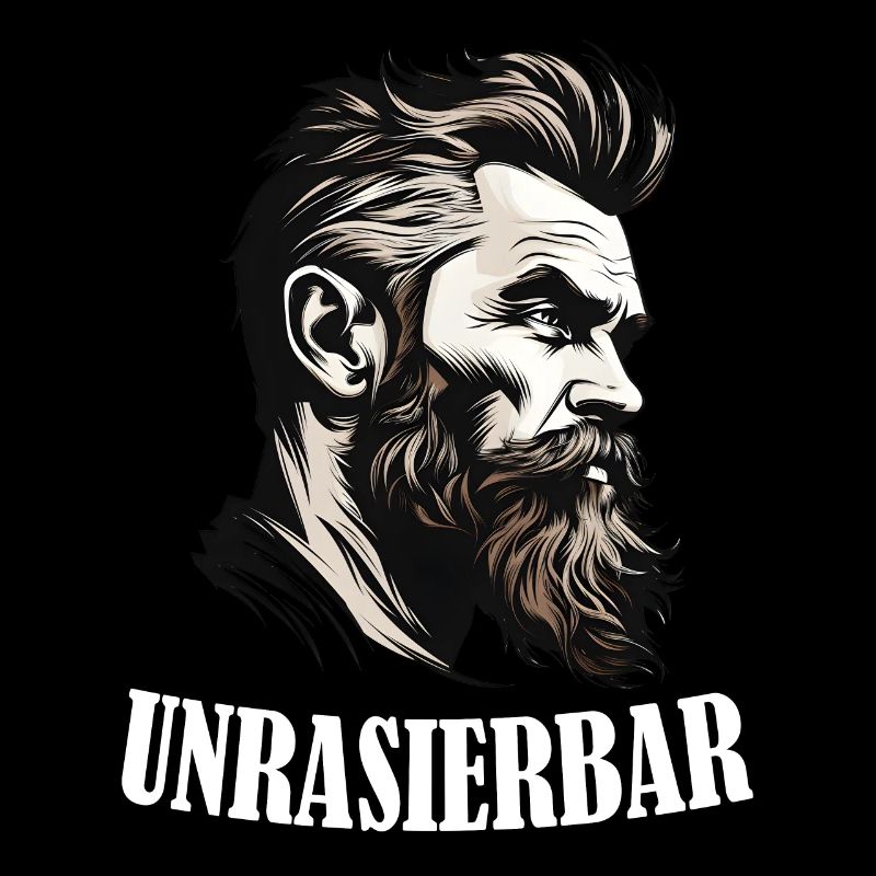 Lustiger Bart Spruch Unrasierbar Wikinger