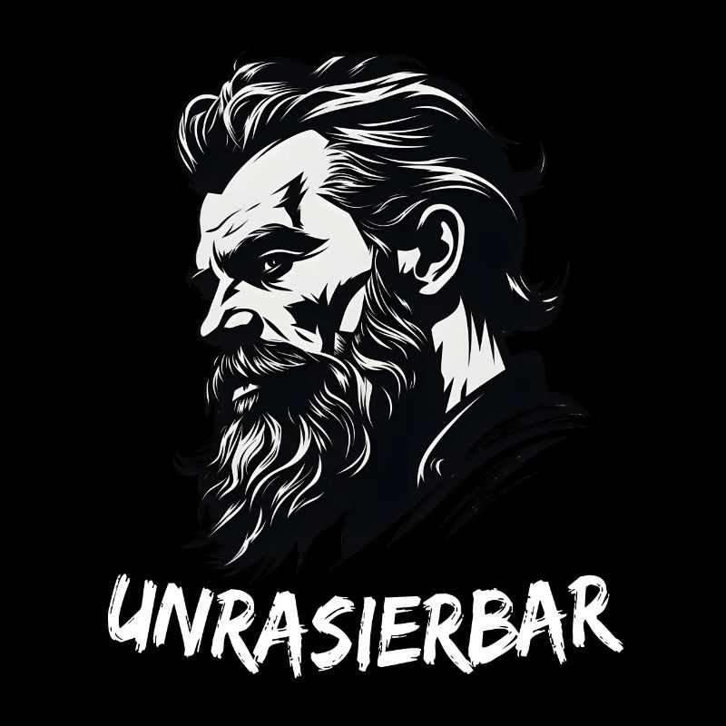 Lustiger Bart Spruch Unrasierbar Wikinger
