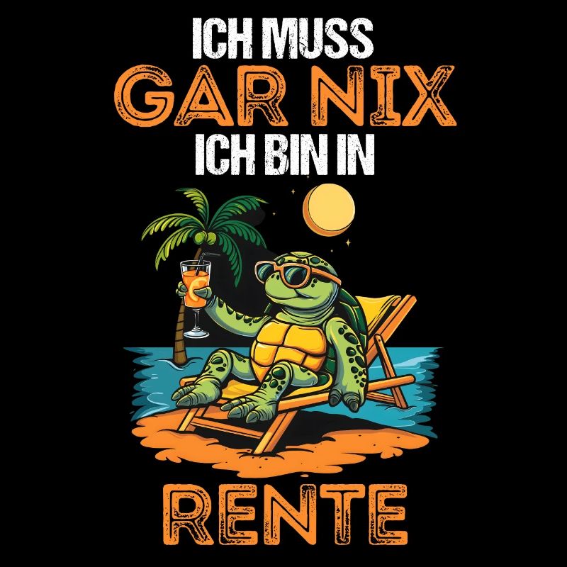 Pension Ich bin in Rente Schildkröte Rentner
