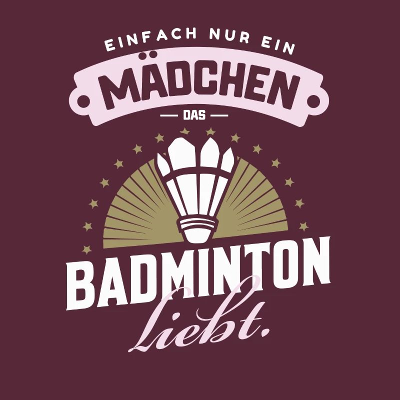 Nur ein Mädchen, das Badminton liebt