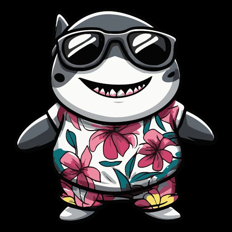 Vacances de bande dessinée de requin