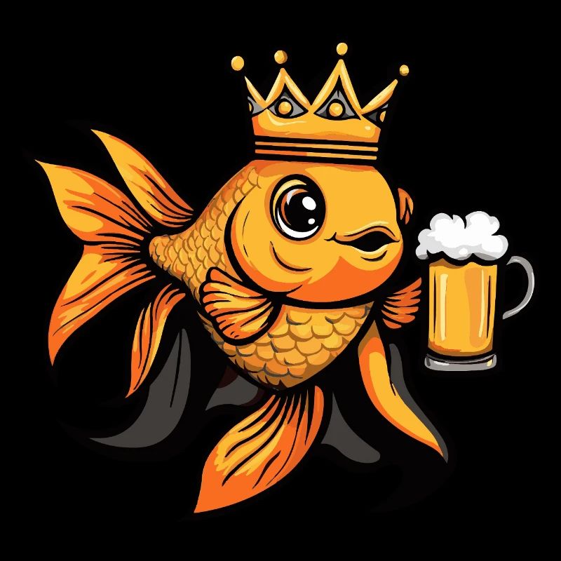 Poisson rouge Bière Drôle de poisson