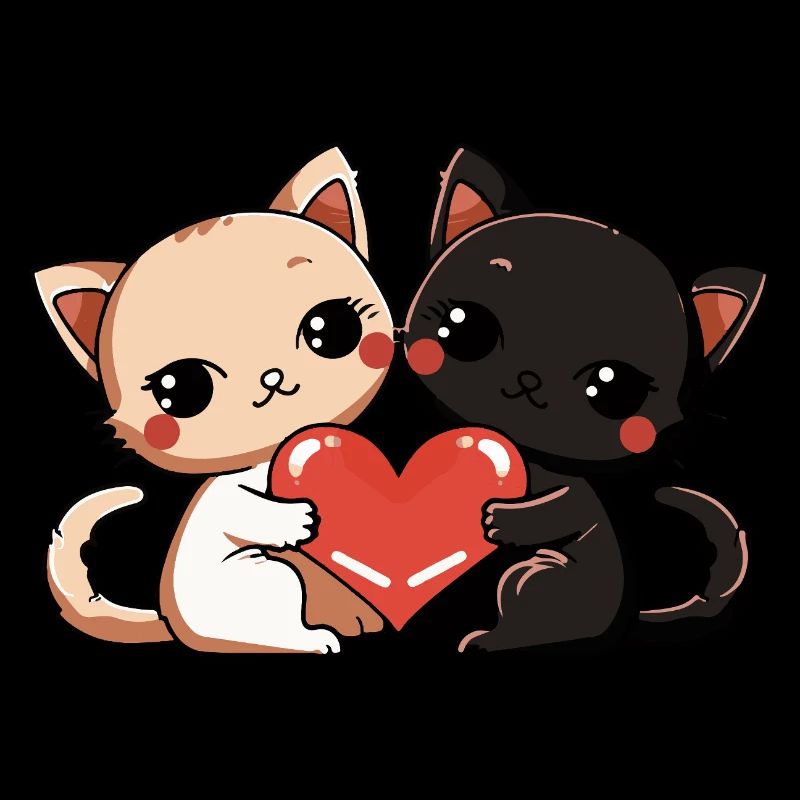 Chat Couple Saint-Valentin