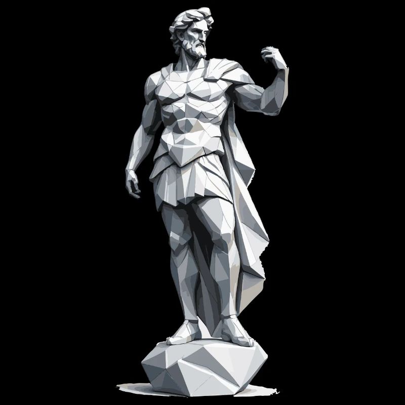 Griechischer Gott - Low Poly Design