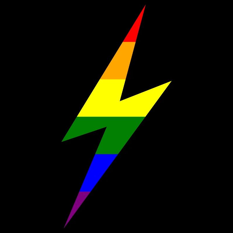 Rainbow Lightning Bolt