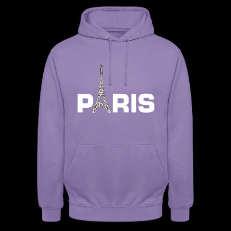 Paris Pullover Hoodie with Eiffel Tower