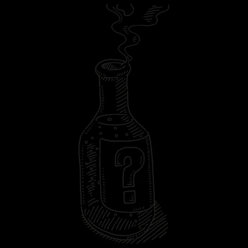 Mysterious Bottle Unknown Content Symbol