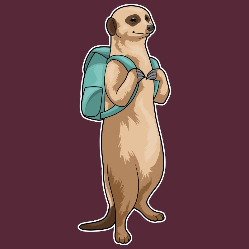 Erdmännchen Schule Rucksack