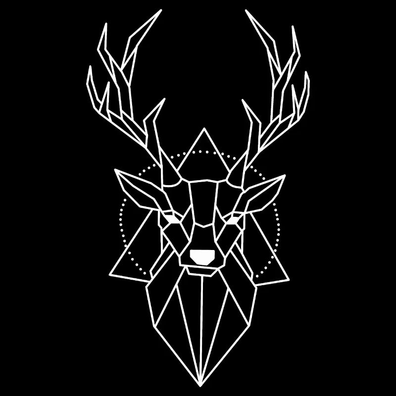 Geometrisch Hirsch Wald