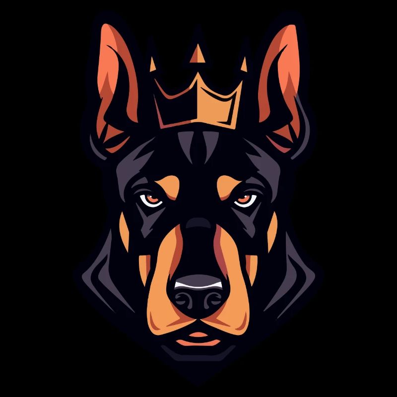 Doberman Dog Head Crown
