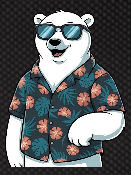Funny Summer Polar Bear