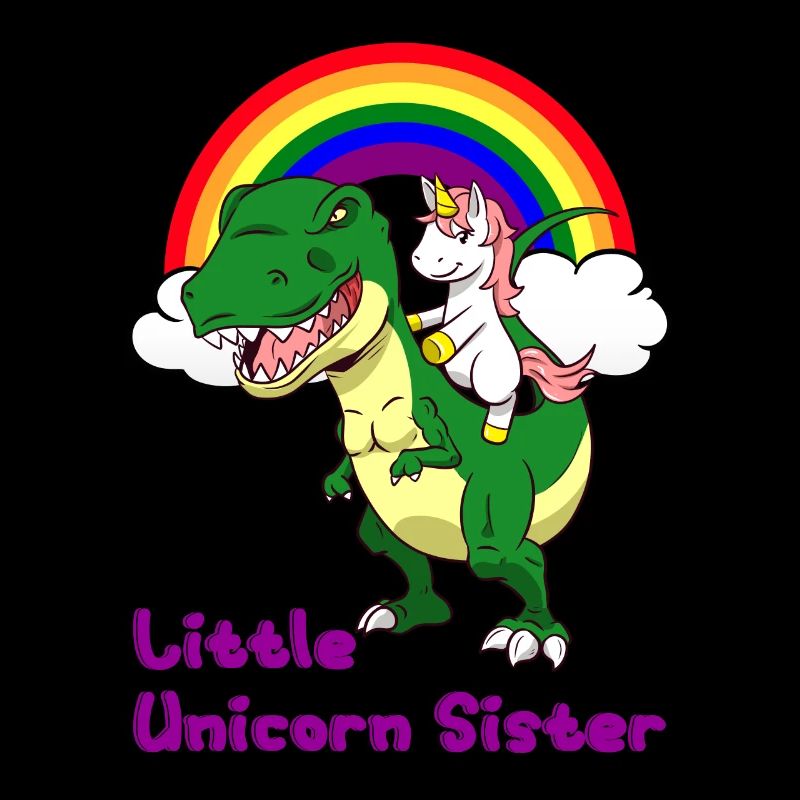 Dinosaur Unicorn T-Rex siblings I Gift