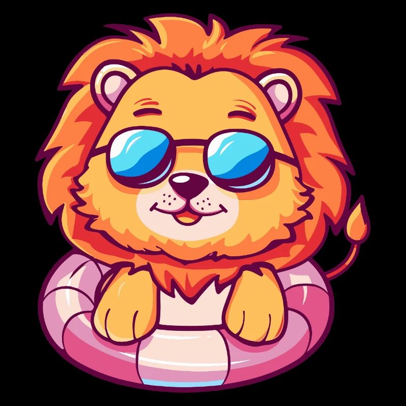 Lion Bande Dessinée Cool