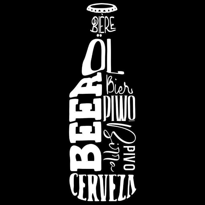 Bouteille de bière avec lettrage de bière