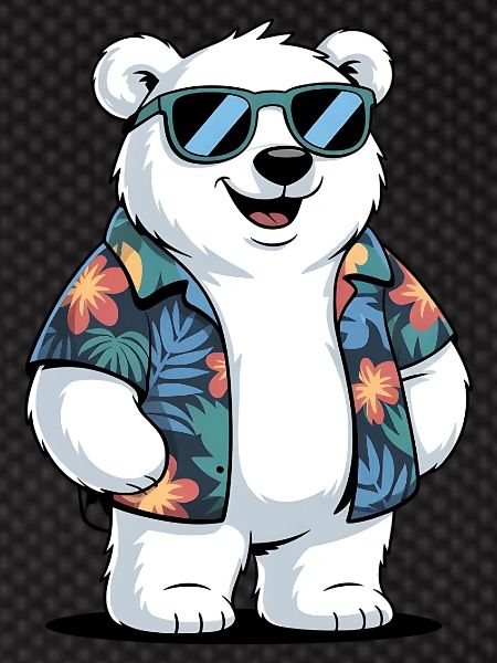 Funny Summer Polar Bear