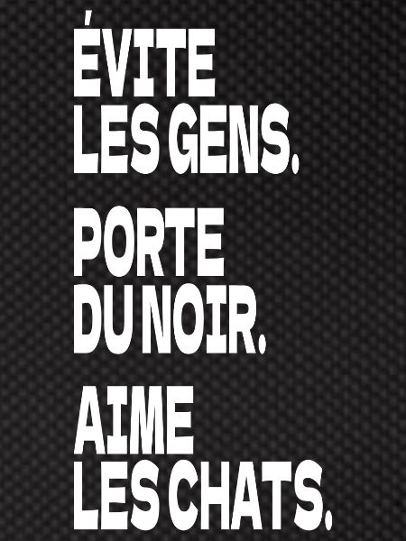 évite les gens