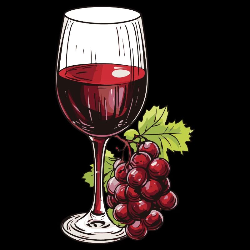 Wine Glass Grapes Wine