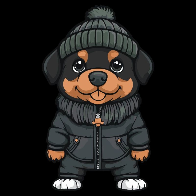 Chien Rottweiler Élégant