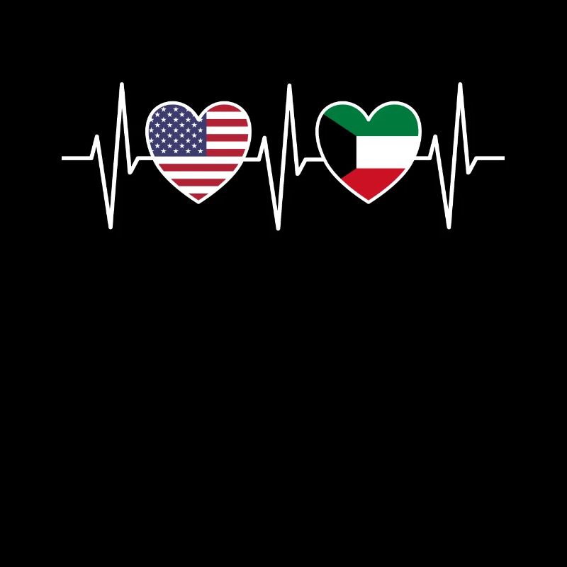 Drapeaux des États-Unis et du Koweït
