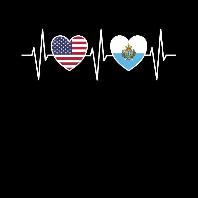 Drapeaux des États-Unis et de Saint-Marin