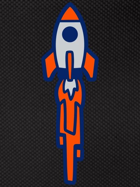 Launching Rocket Silhouette