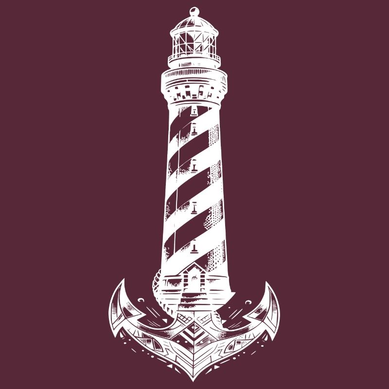 Conception d’ancre de phare côtier à rayures obliques