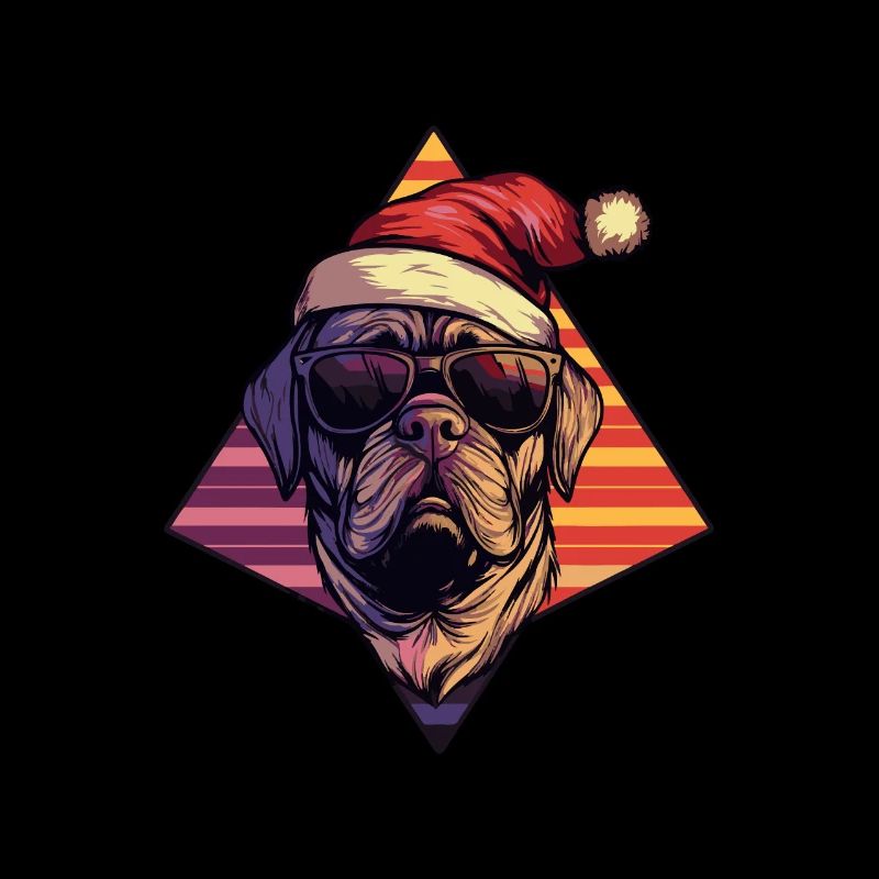 Mastiff Chien Noël Cool