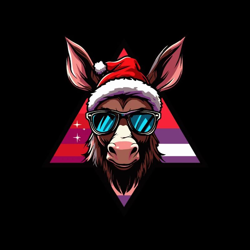 Âne Noël Cool