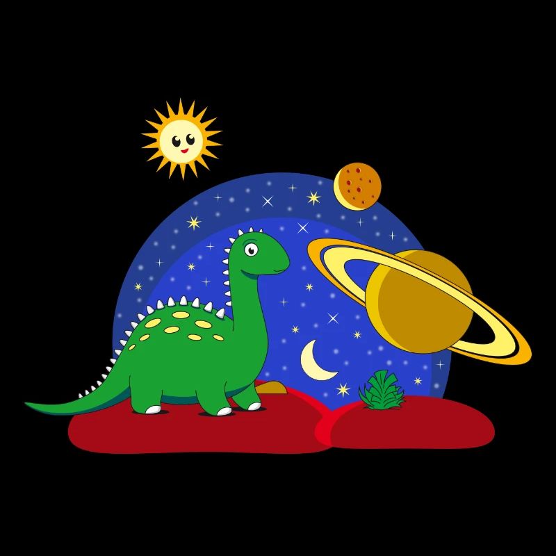 Space Space Dinosaur lune de Saturne Planète
