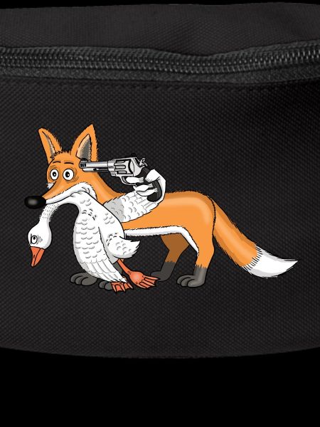 Fox with goose