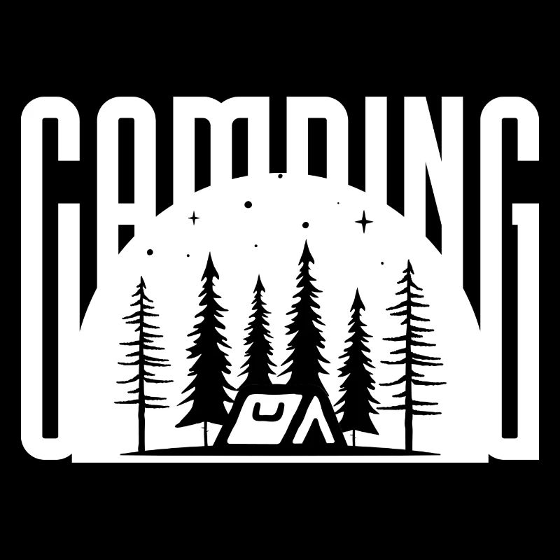 Camping Tent Night Forest