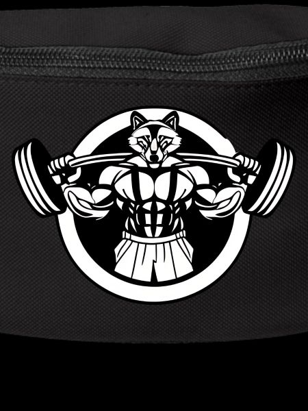 wolf with barbell
