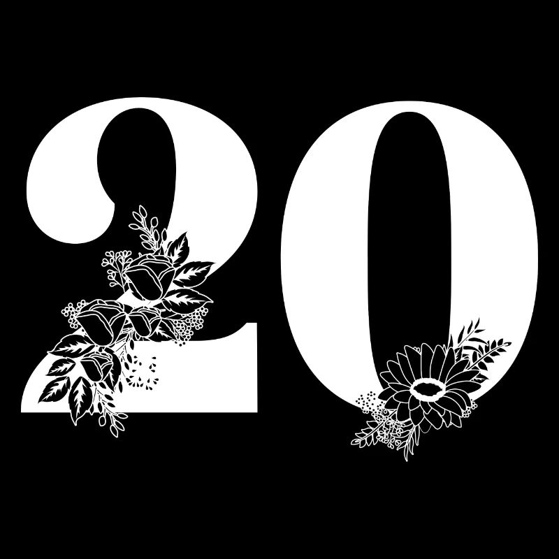 Nummer 20 Schwarze Blumen - 20-jähriges Blumenjubiläum
