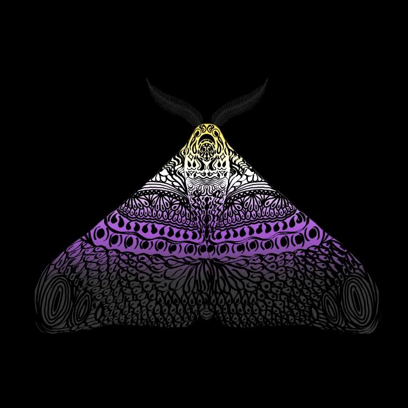 Non binary pride moth