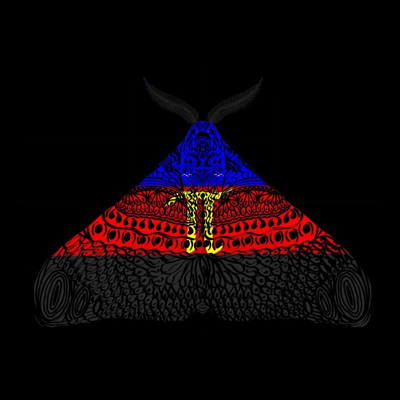 Polyamorous Pride Moth Motif A