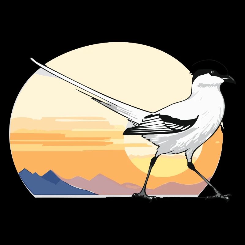 Oiseau au lever du soleil