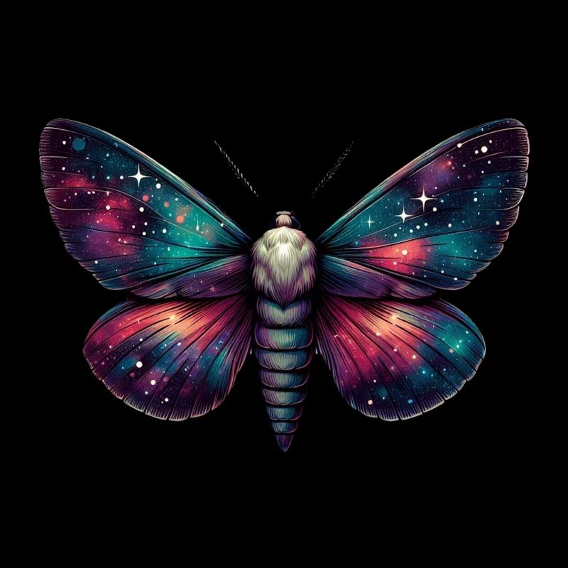 Papillon de nuit céleste majestueux - Mystique de l’espace