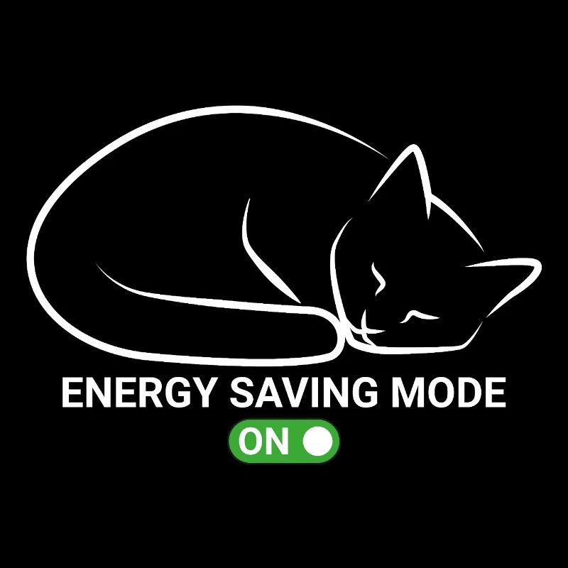 Cat in power saving mode